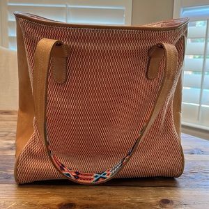 Consuelo Leather w/Embroidery Tote Bag